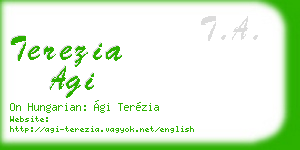 terezia agi business card